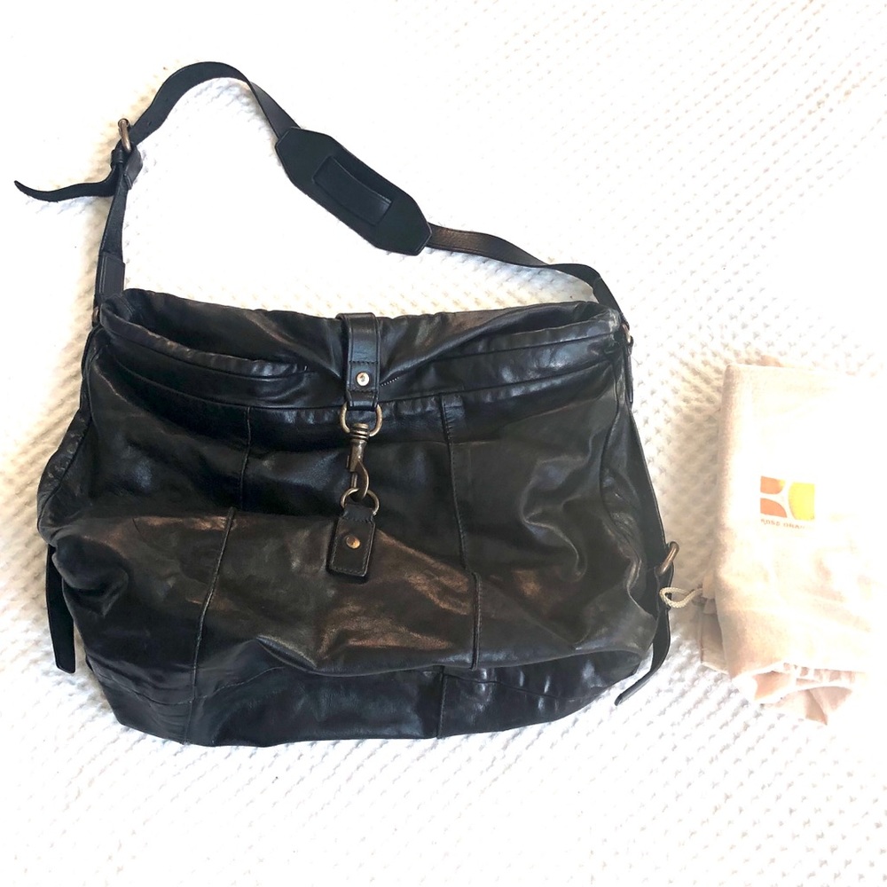 BOSS Orange Black Leather Hobo